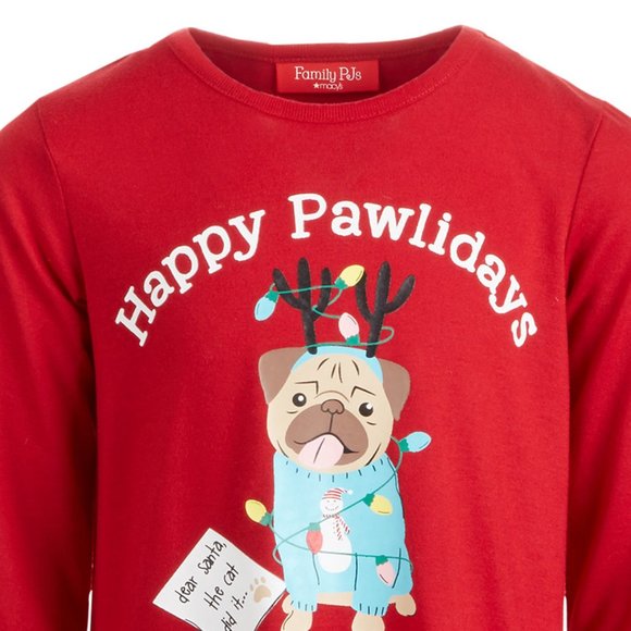 NWT Family Pajamas Girls Matching Nightgown Happy Pawlidays 2T 3T 4 5 6 7 8 - Picture 2 of 4